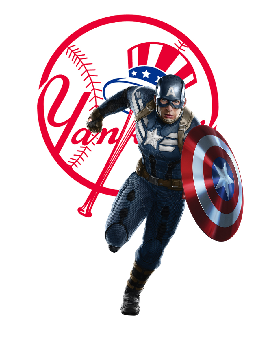 New York Yankees Captain America Logo vinyl decal